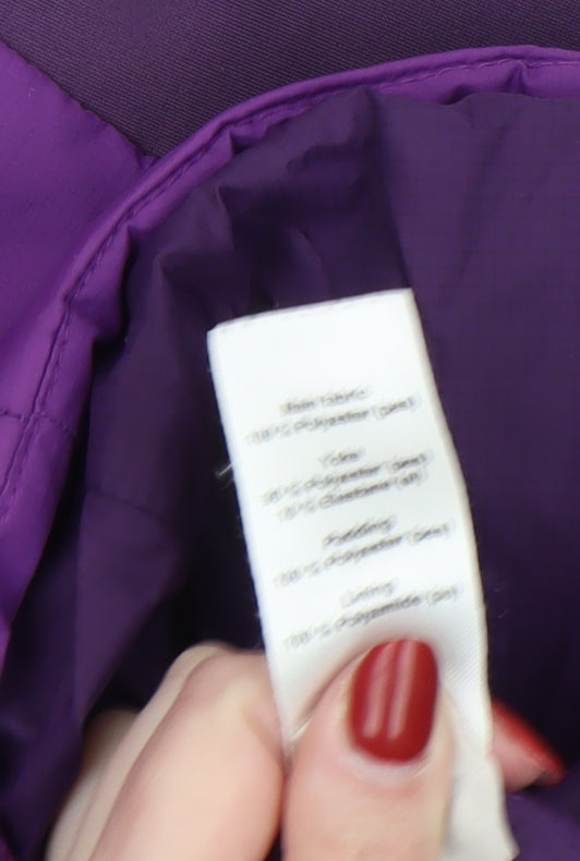 Womens UK Size M Quechua Purple Puffer Jacket