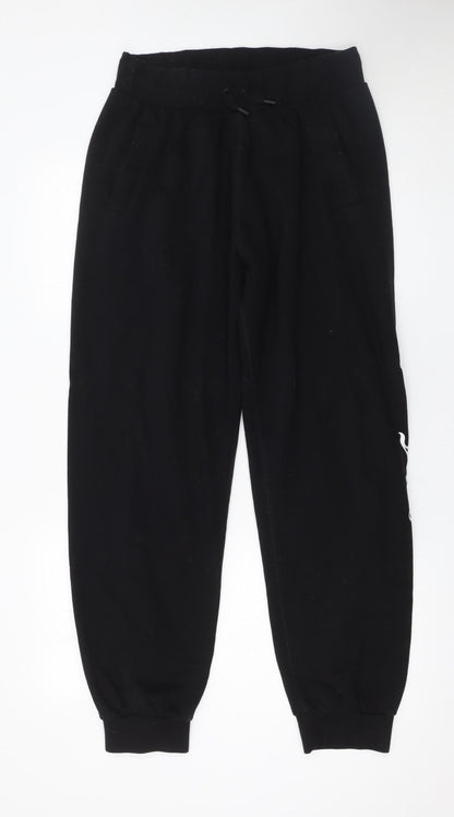 Womens UK Size L Juicy Couture Regular Fit Jogger Black Trousers