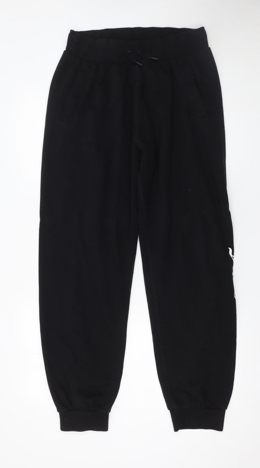 Womens UK Size L Juicy Couture Regular Fit Jogger Black Trousers