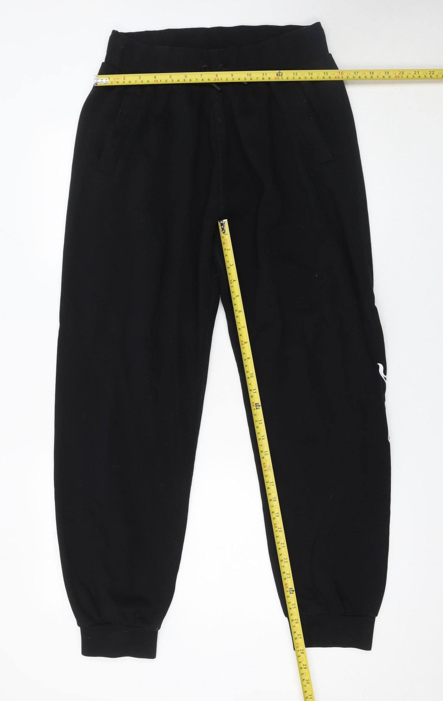 Womens UK Size L Juicy Couture Regular Fit Jogger Black Trousers