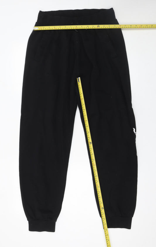 Womens UK Size L Juicy Couture Regular Fit Jogger Black Trousers