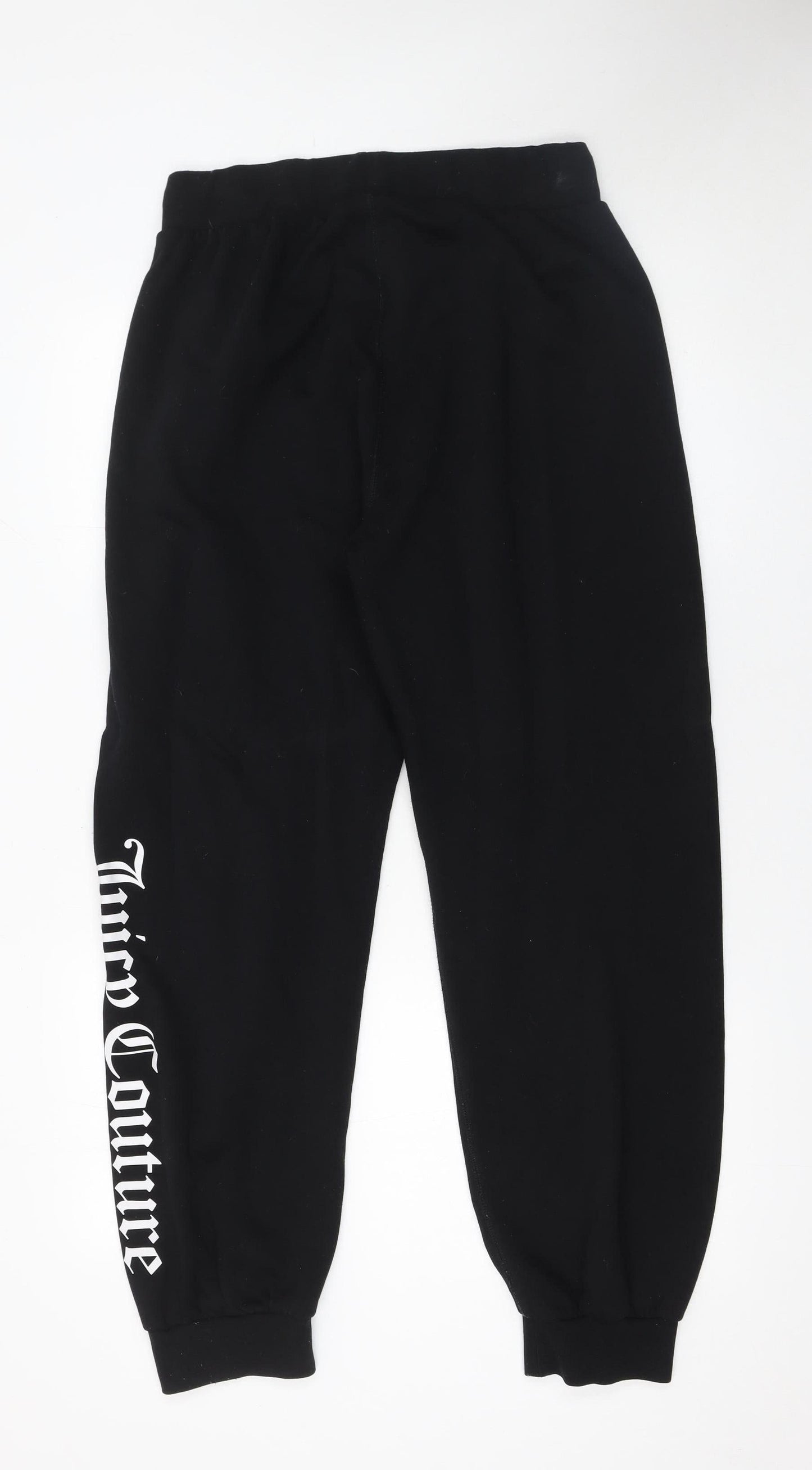 Womens UK Size L Juicy Couture Regular Fit Jogger Black Trousers