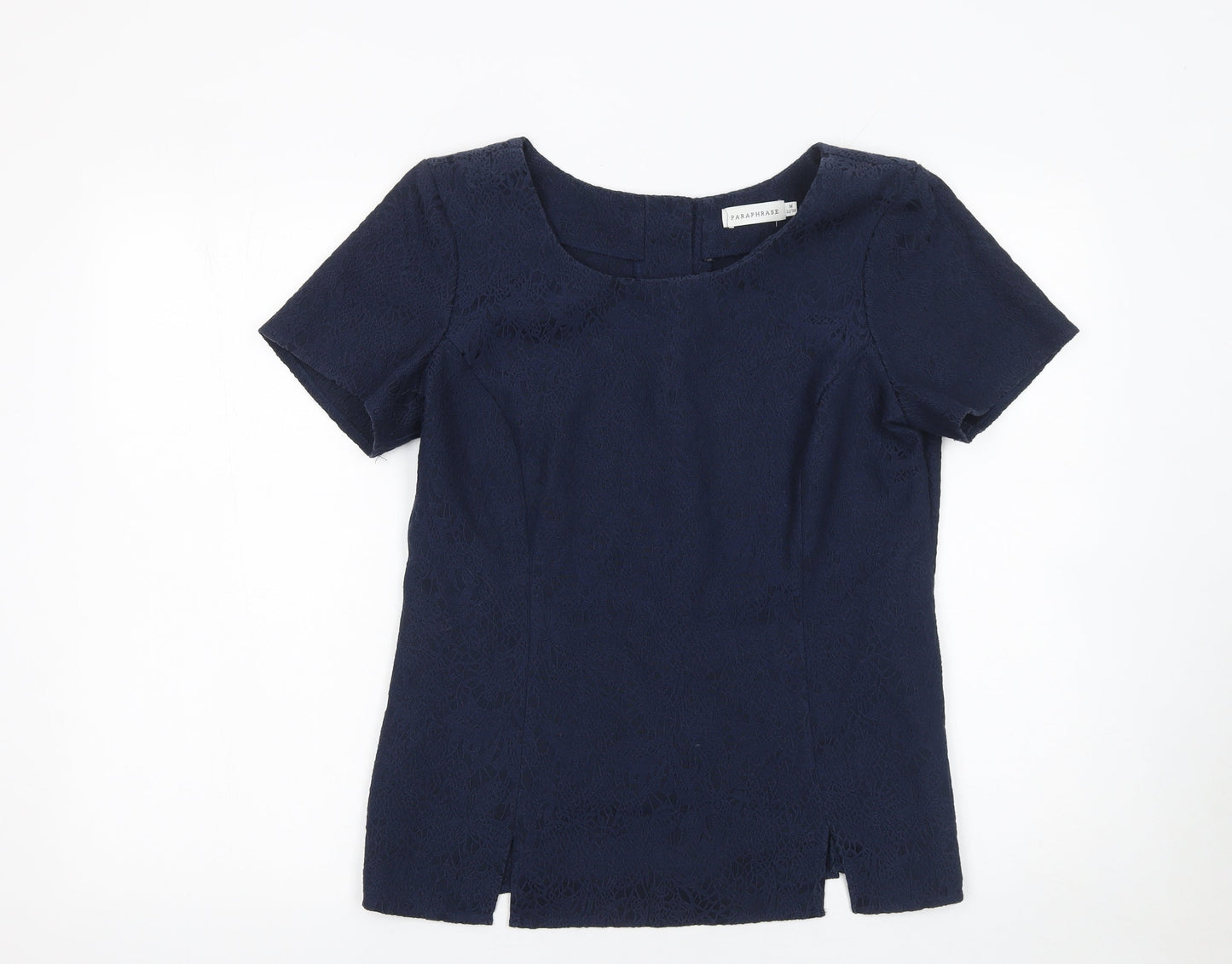 Womens UK Size 12 Paraphrase Blue Basic Blouse