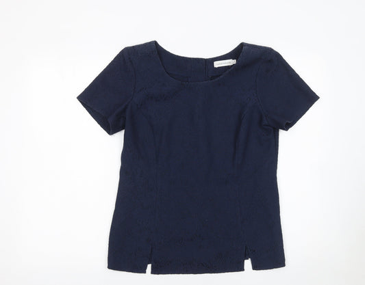 Womens UK Size 12 Paraphrase Blue Basic Blouse