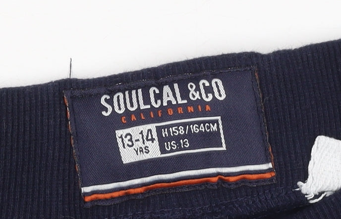 Girls UK Size 13-14 Years SoulCal & Co Regular Fit Jogger Blue Trousers