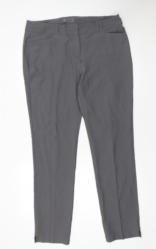 Womens UK Size 18 adidas Slim Fit Casual Travel Workwear Grey Trousers