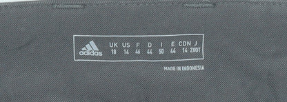 Womens UK Size 18 adidas Slim Fit Casual Travel Workwear Grey Trousers