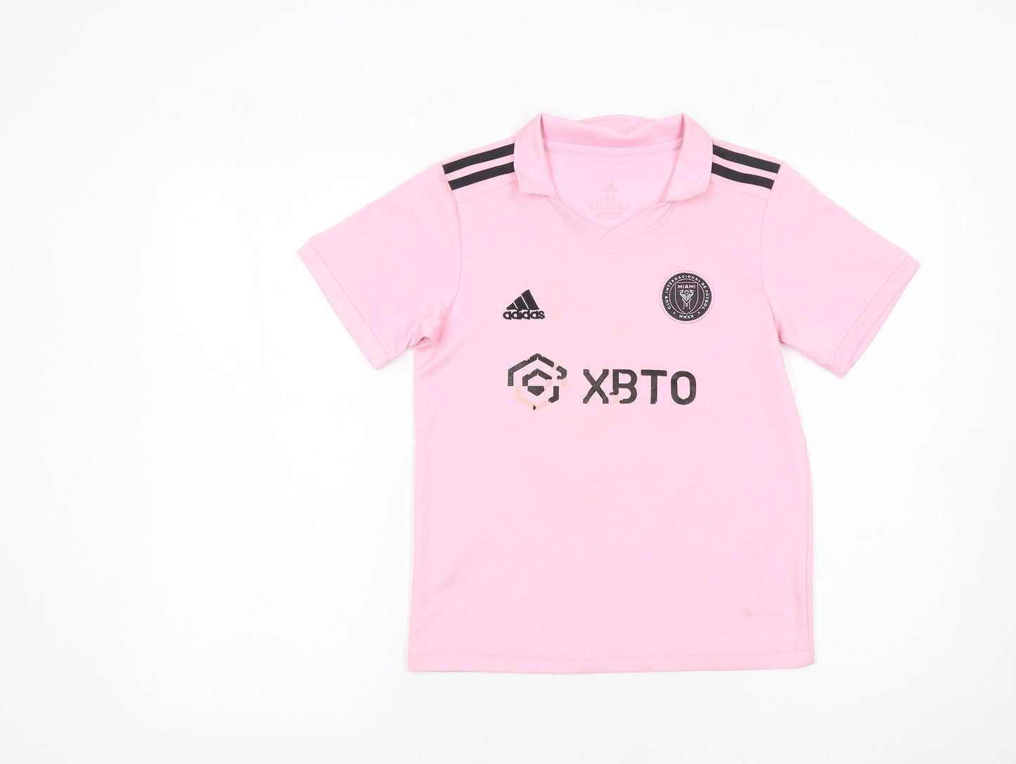 Adidas Boys Pink Inter Miami Messi 10 Football Jersey 8 Years