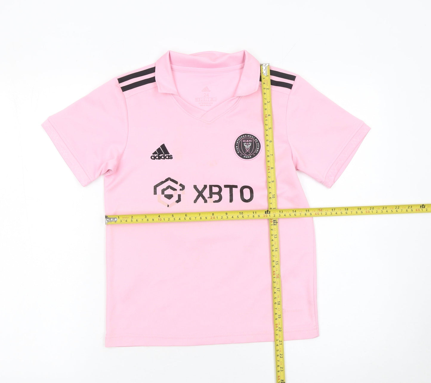 Adidas Boys Pink Inter Miami Messi 10 Football Jersey 8 Years