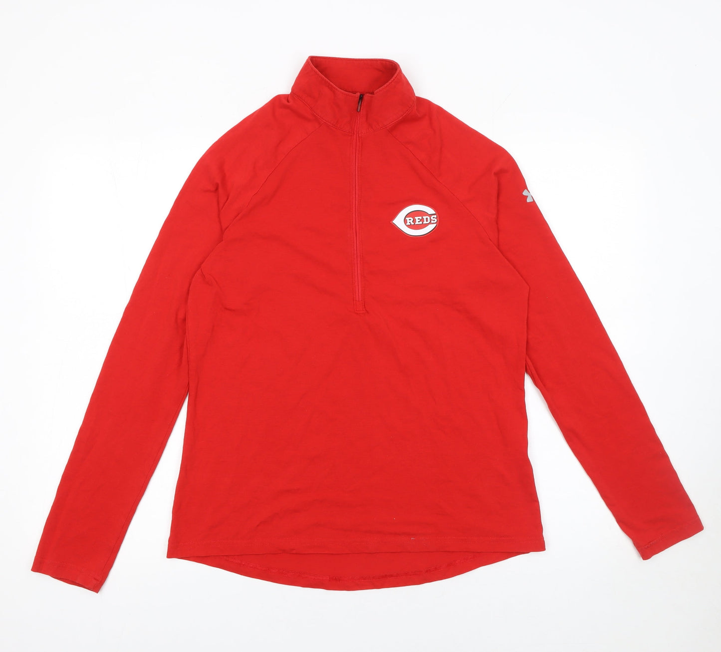 Mens UK Size M Under armour Red Henley Sweatshirt
