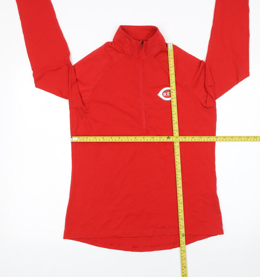 Mens UK Size M Under armour Red Henley Sweatshirt