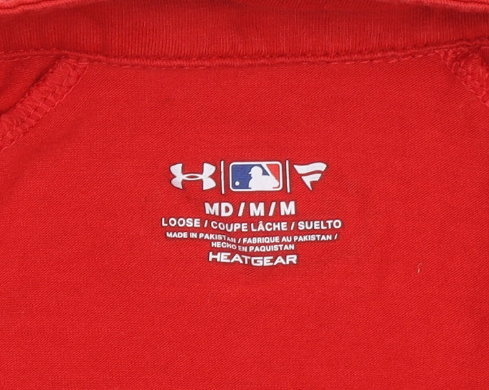 Mens UK Size M Under armour Red Henley Sweatshirt