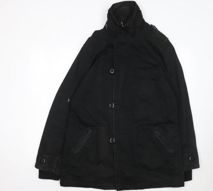 Mens UK Size L Crafted Black Military Jacket