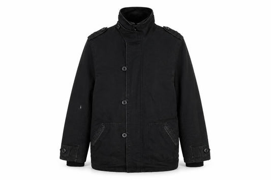 Mens UK Size L Crafted Black Military Jacket