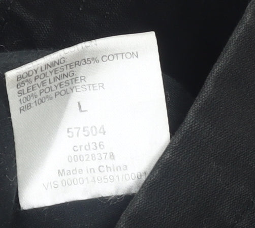 Mens UK Size L Crafted Black Military Jacket