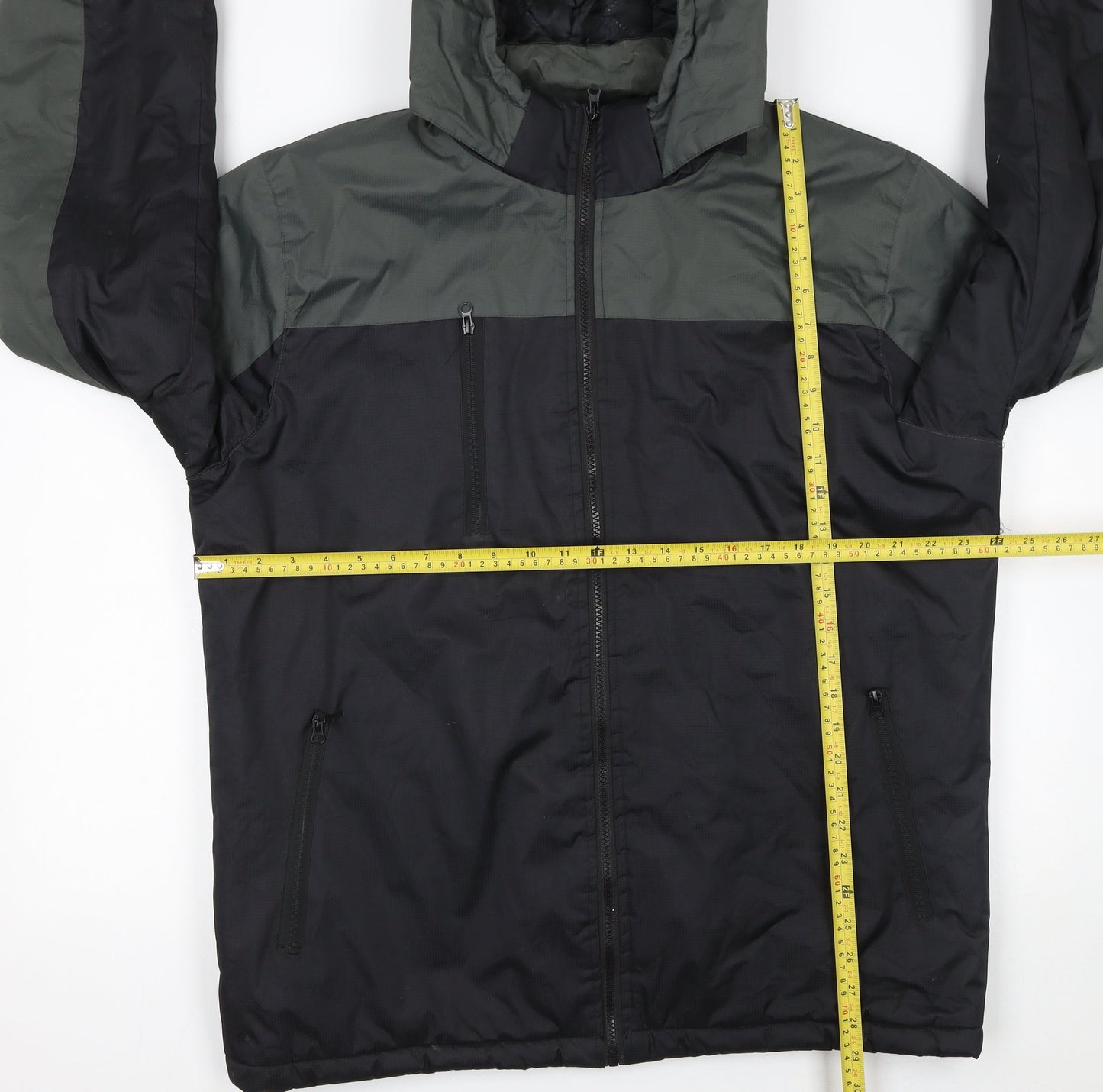 Mens UK Size L Charles Norton Black Windbreaker Coat