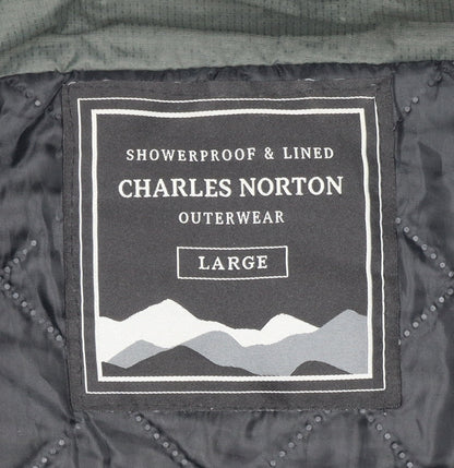 Mens UK Size L Charles Norton Black Windbreaker Coat