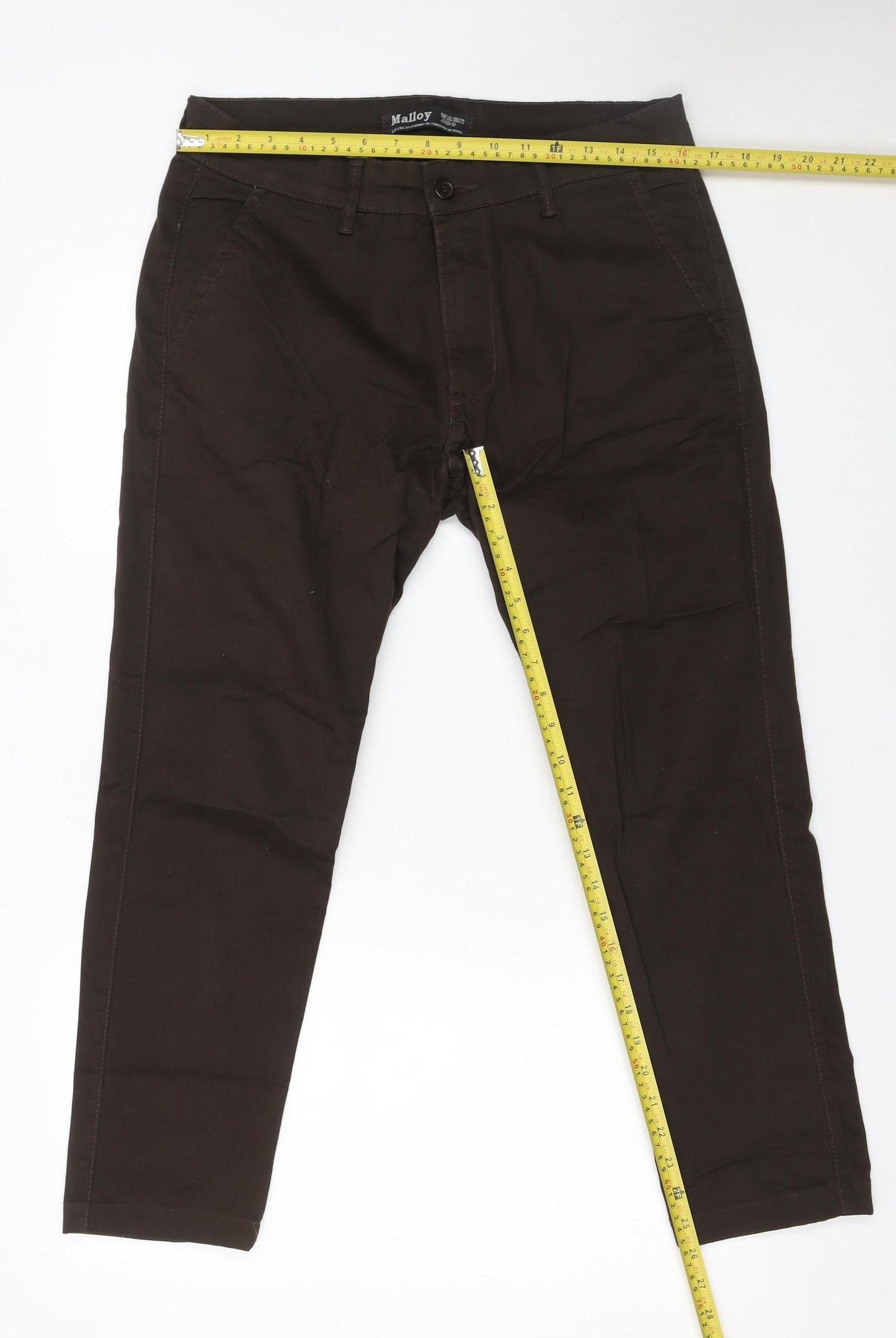Womens UK Size 12 Malloy Regular Fit Chino Brown Trousers