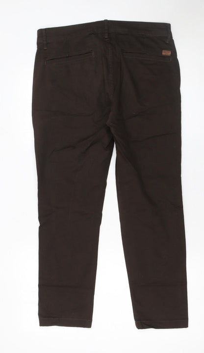 Womens UK Size 12 Malloy Regular Fit Chino Brown Trousers