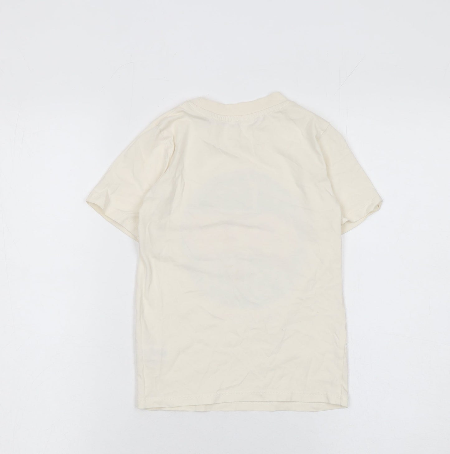 Boys UK Size 5-6 Years Dunnes Stores Beige Basic T-Shirt