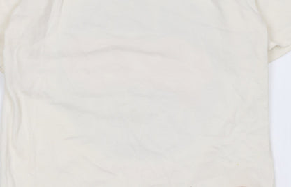 Boys UK Size 5-6 Years Dunnes Stores Beige Basic T-Shirt