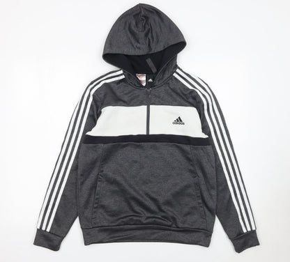 Boys UK Size 13-14 Years adidas Grey Pullover Hoodie