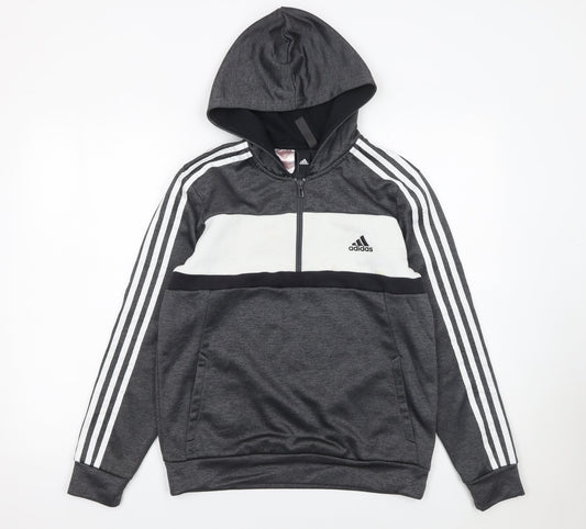 Boys UK Size 13-14 Years adidas Grey Pullover Hoodie
