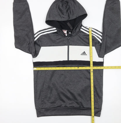 Boys UK Size 13-14 Years adidas Grey Pullover Hoodie