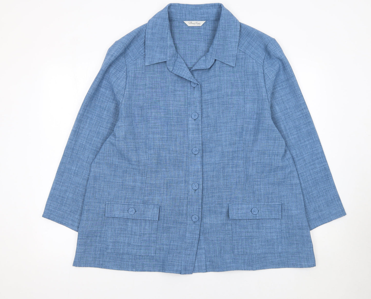 Womens UK Size 22 David Nieper Plus Blue Blazer