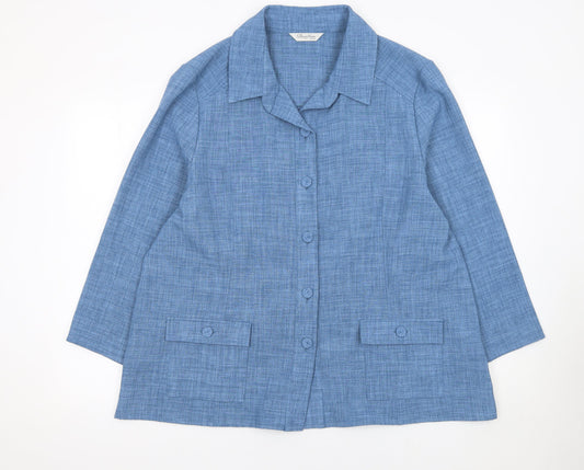 Womens UK Size 22 David Nieper Plus Blue Blazer