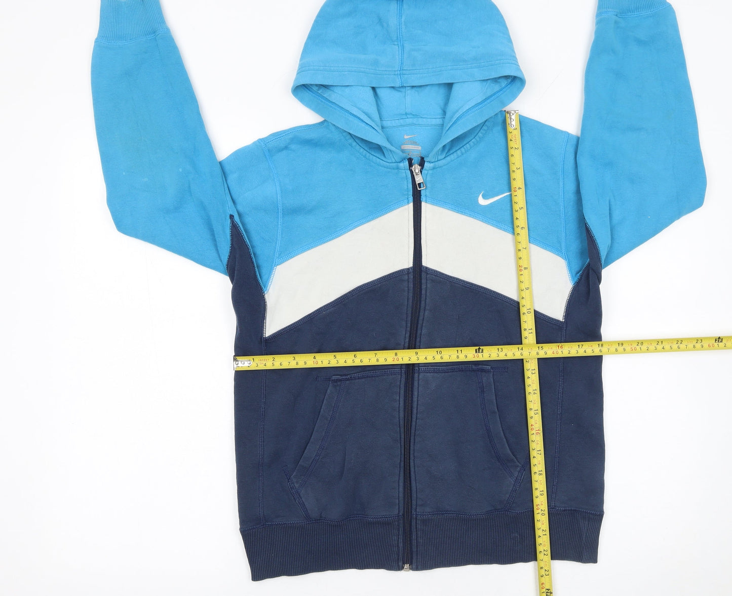 Boys UK Size 12-13 Years Nike Blue Full Zip Hoodie