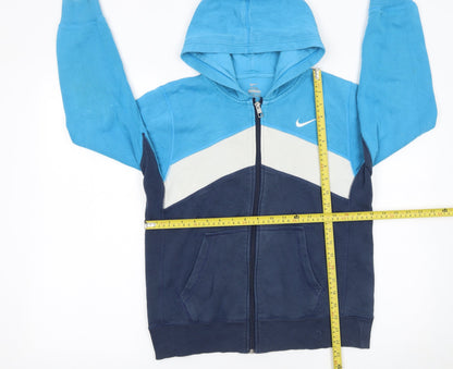 Boys UK Size 12-13 Years Nike Blue Full Zip Hoodie