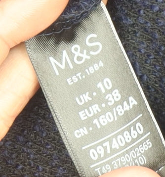 Womens UK Size 10 Marks and Spencer Blue Cardigan Jumper