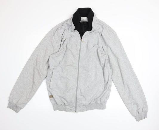Mens UK Size L Abercrombie & Fitch Grey Full Zip Sweatshirt