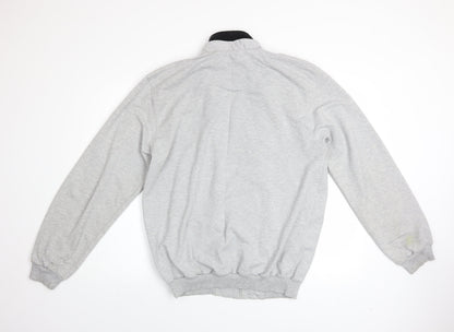 Mens UK Size L Abercrombie & Fitch Grey Full Zip Sweatshirt