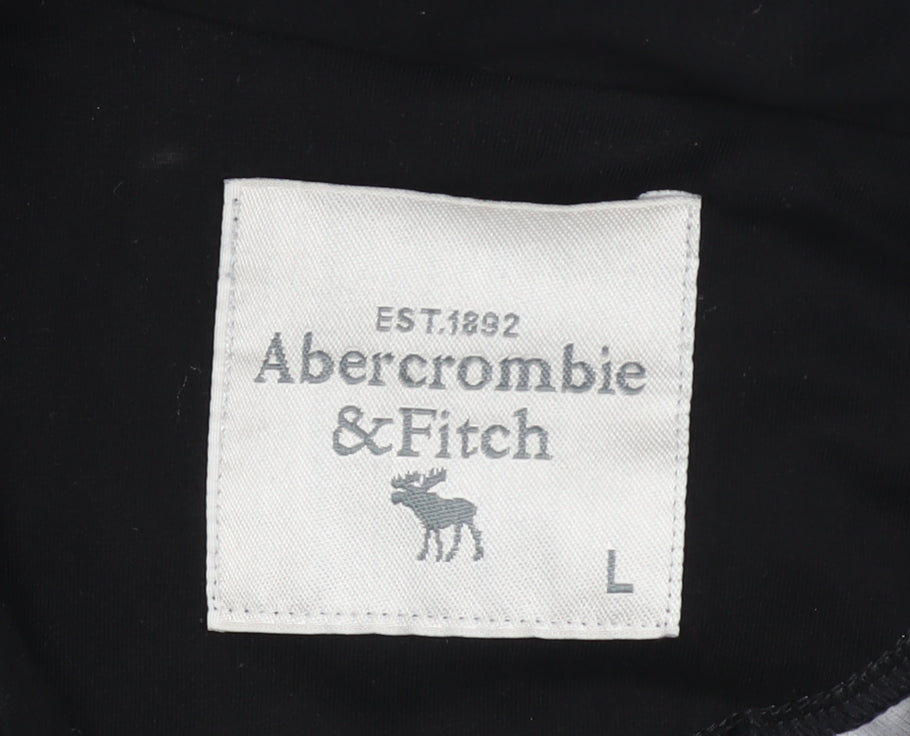 Mens UK Size L Abercrombie & Fitch Grey Full Zip Sweatshirt