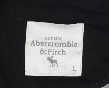 Mens UK Size L Abercrombie & Fitch Grey Full Zip Sweatshirt