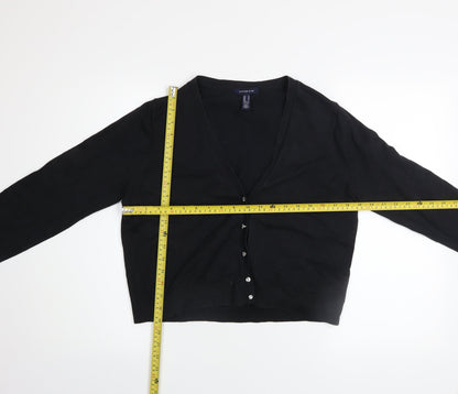 Womens UK Size M Lands' End Black Cardigan Jumper