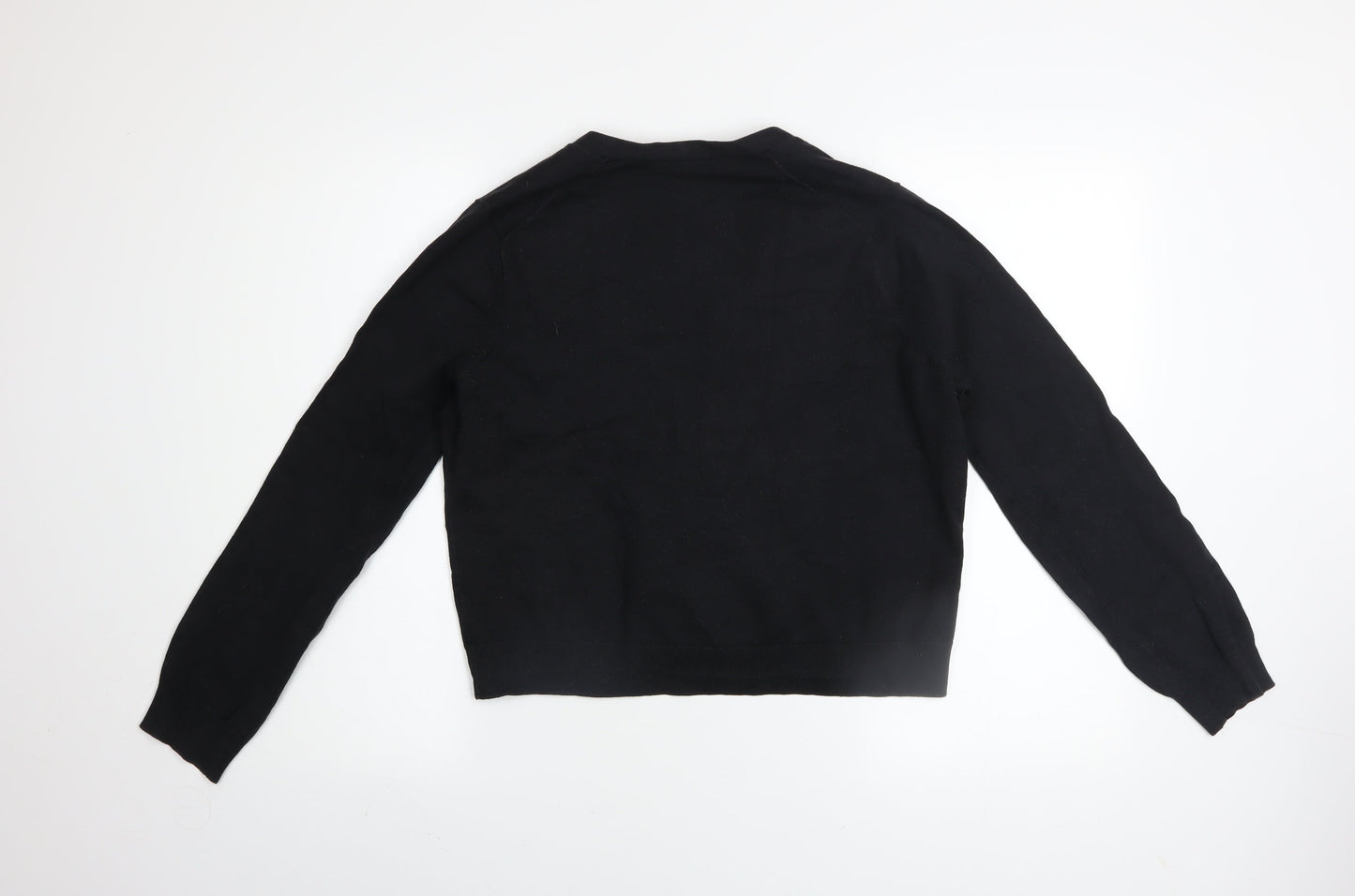 Womens UK Size M Lands' End Black Cardigan Jumper