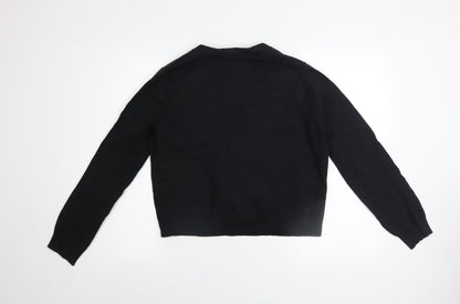 Womens UK Size M Lands' End Black Cardigan Jumper