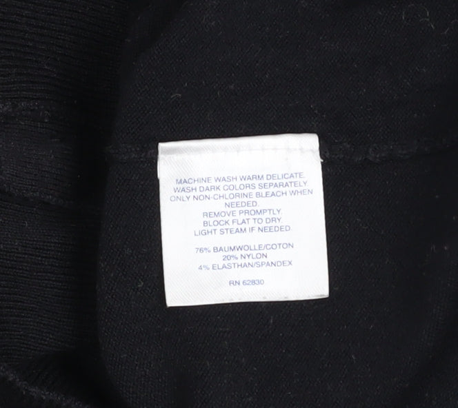 Womens UK Size M Lands' End Black Cardigan Jumper