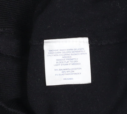 Womens UK Size M Lands' End Black Cardigan Jumper