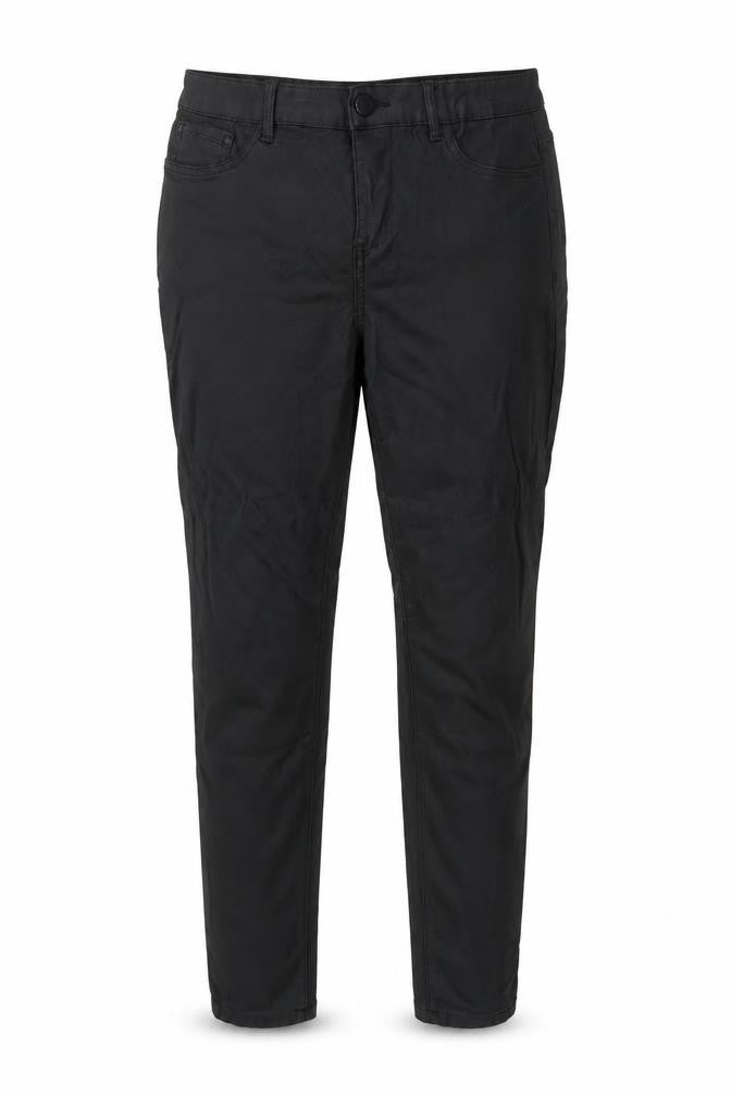 Front view of Gallery women’s black slim fit stretch trousers, size UK 14