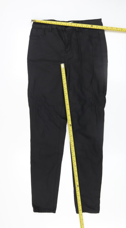 Womens UK Size 14 Gallery Slim Fit Casual Workwear Black Trousers