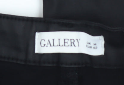 Womens UK Size 14 Gallery Slim Fit Casual Workwear Black Trousers