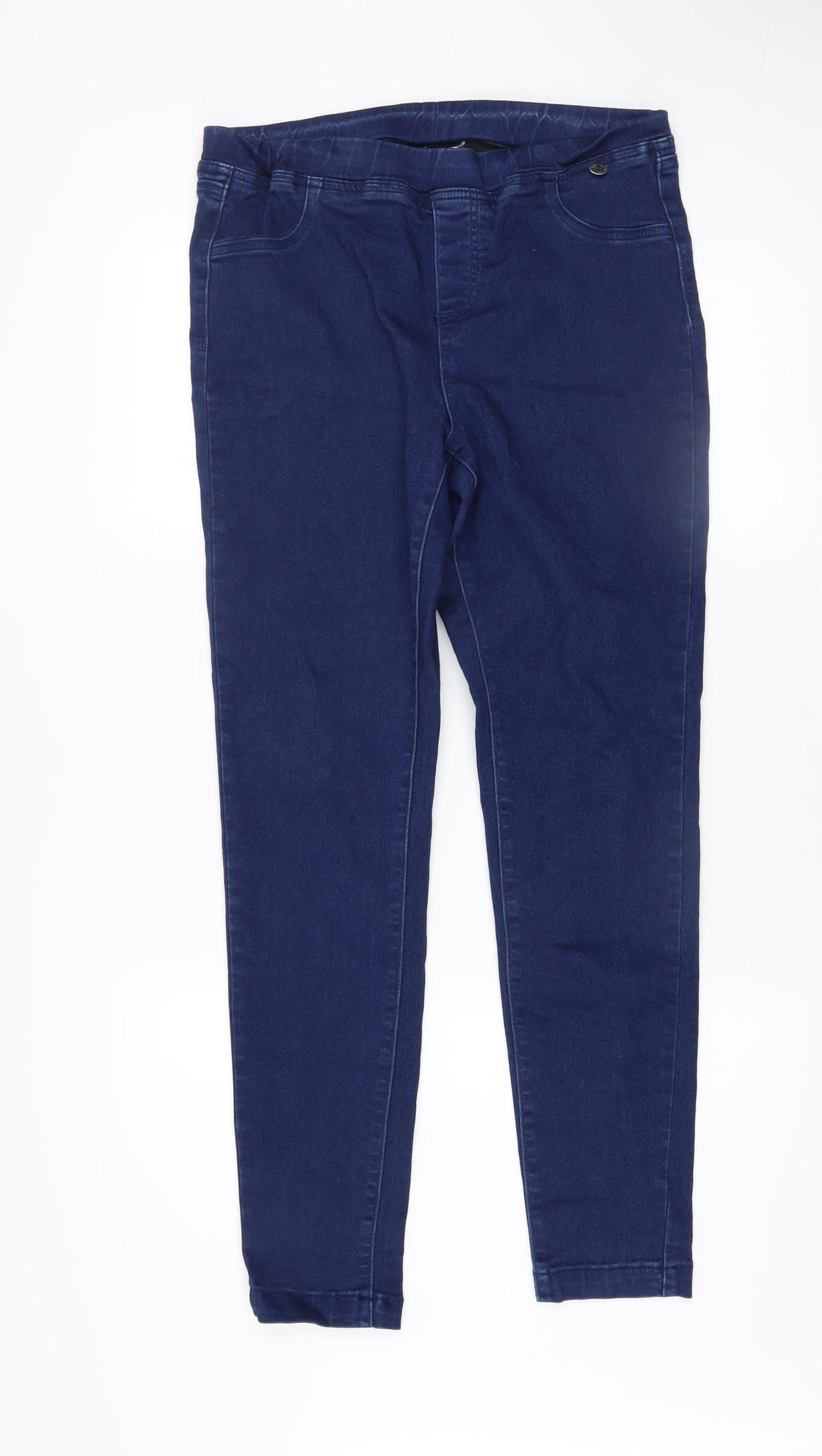 Womens UK Size 12 PINNS Slim Fit Skinny Blue Jeans