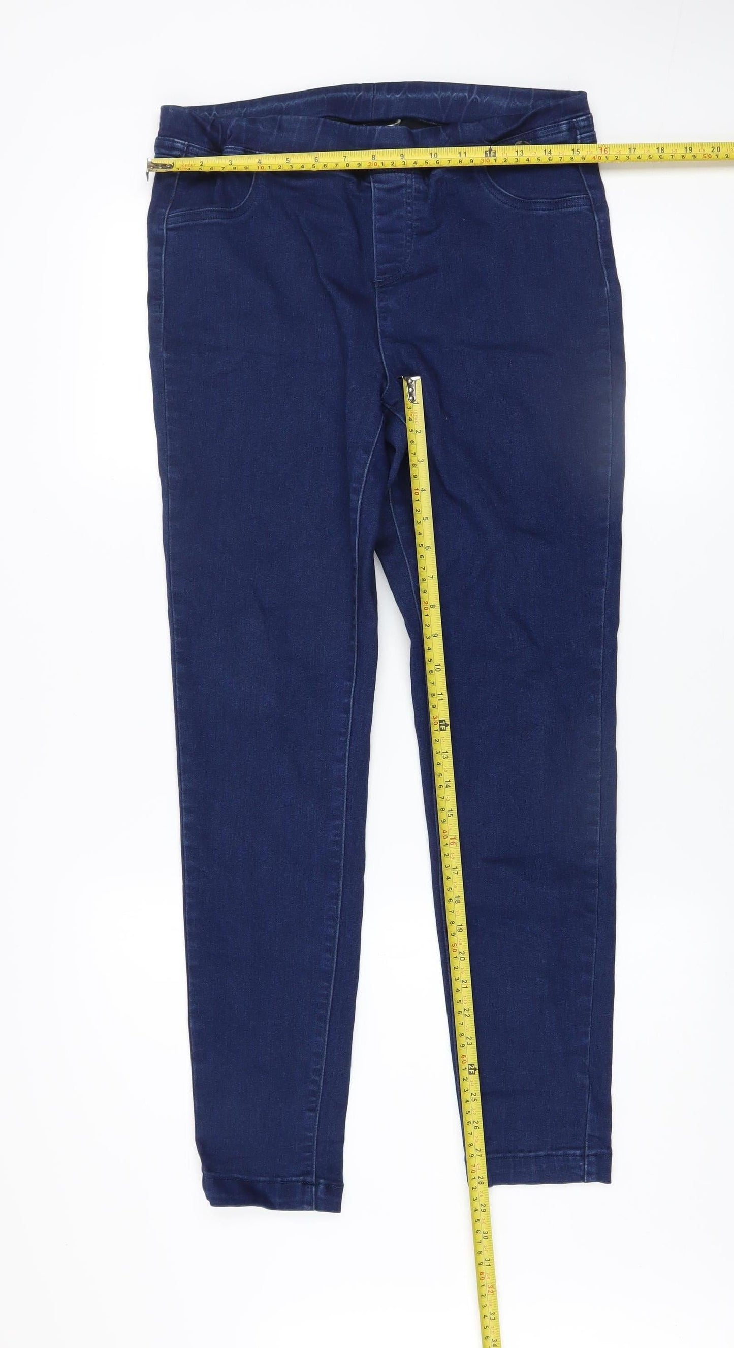 Womens UK Size 12 PINNS Slim Fit Skinny Blue Jeans