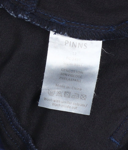 Womens UK Size 12 PINNS Slim Fit Skinny Blue Jeans