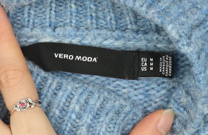 Womens UK Size M VERO MODA Blue Pullover Jumper