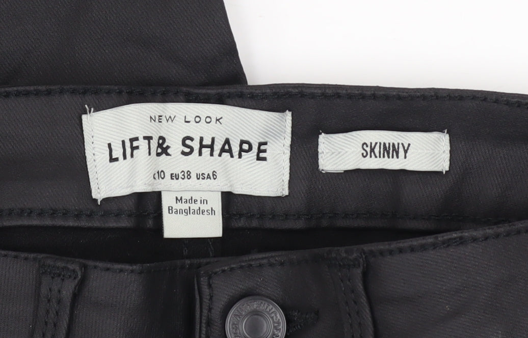 Womens UK Size 10 New Look Slim Fit Jegging Black Trousers